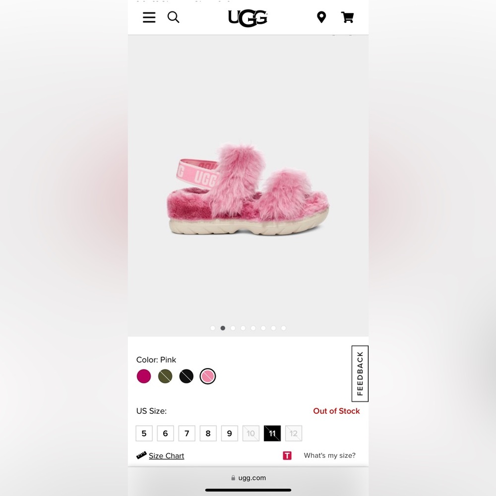 ✨ NWOB - UGG Pink Sugar Fluff Faux Fur Sandals ✨